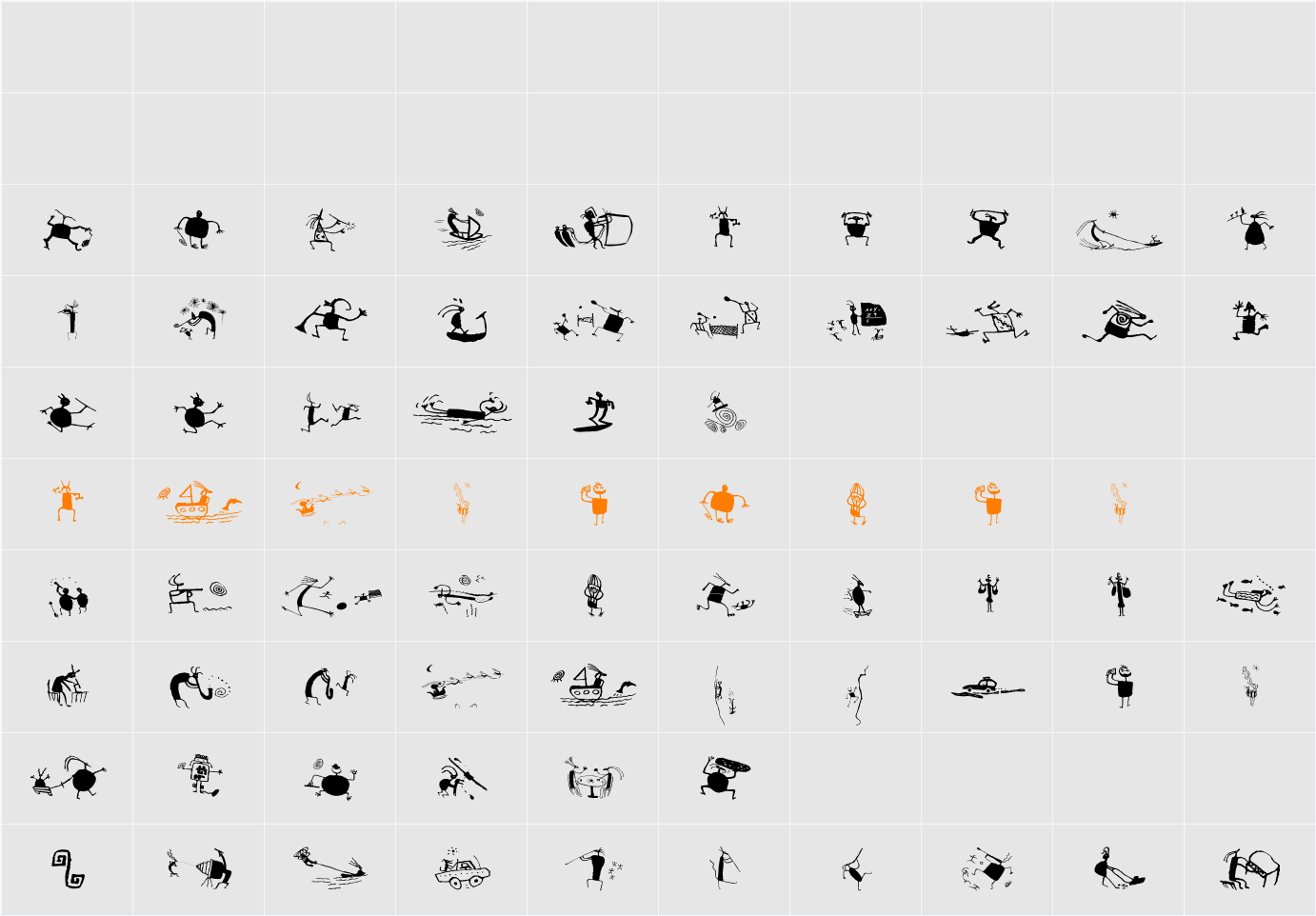 CavePeople Character Map