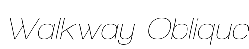 Walkway Oblique Font Image