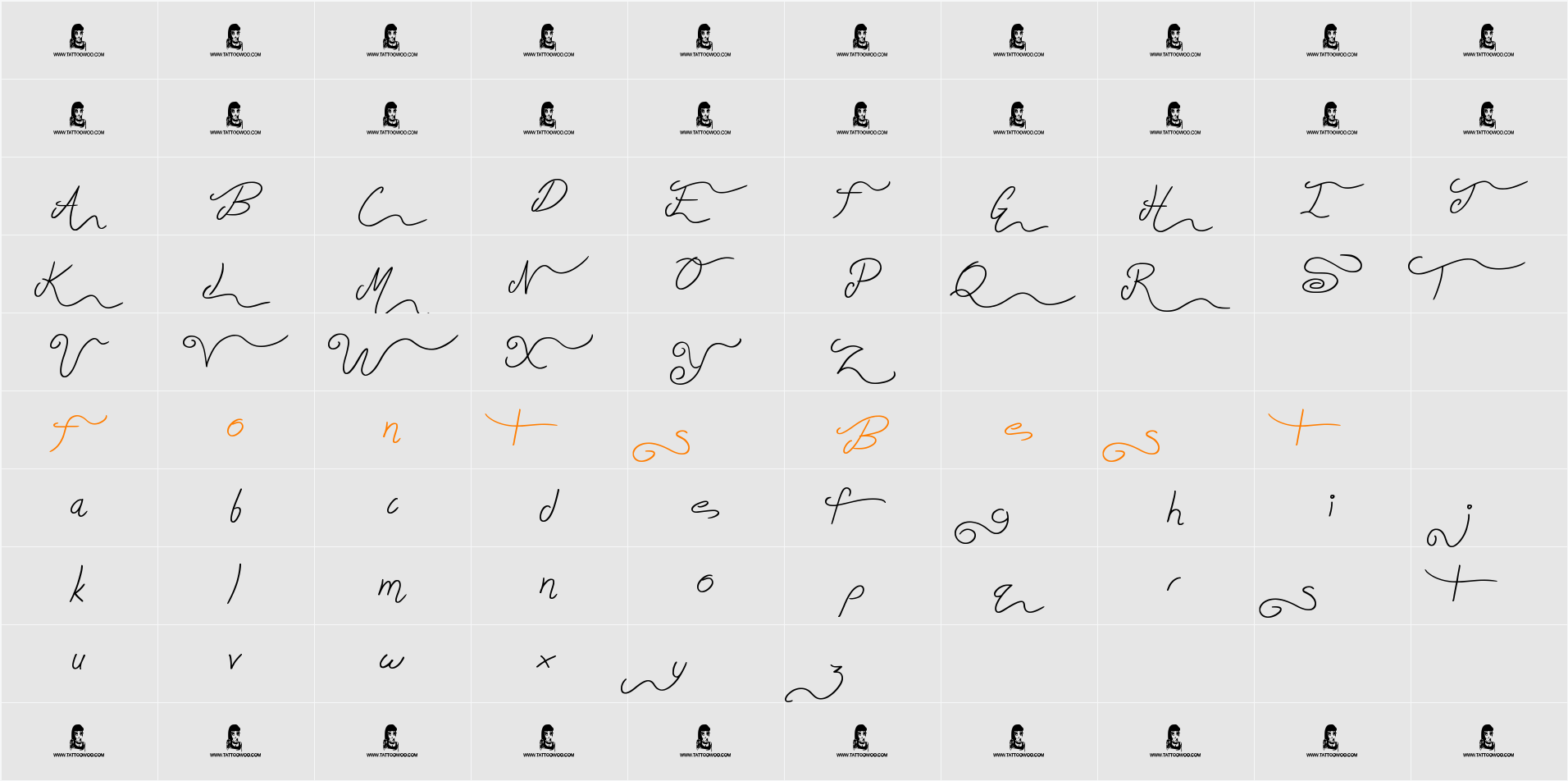 Aluminum Trucks Character Map