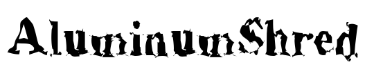 AluminumShred Font Image