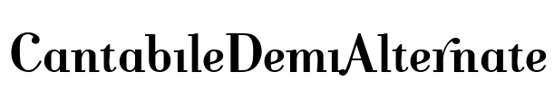 CantabileDemiAlternate Font Image