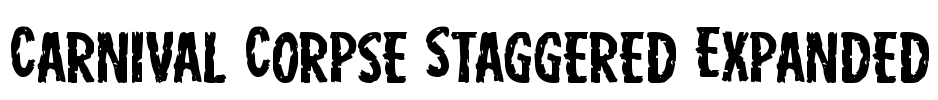 Carnival Corpse Staggered Expanded Font Image