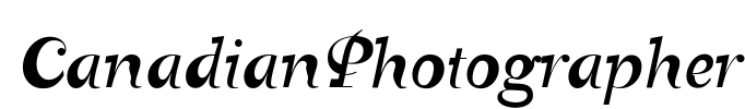 CanadianPhotographer Font Image