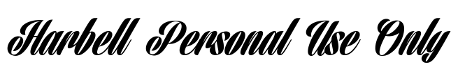 Harbell Personal Use Only Font Image