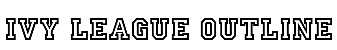 Ivy League Outline Font Image