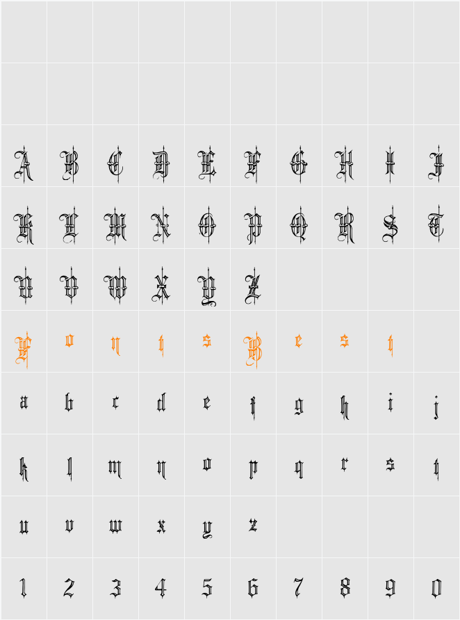 Minster6 Character Map