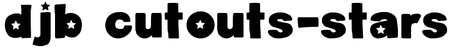 DJB Cutouts-Stars Font Image