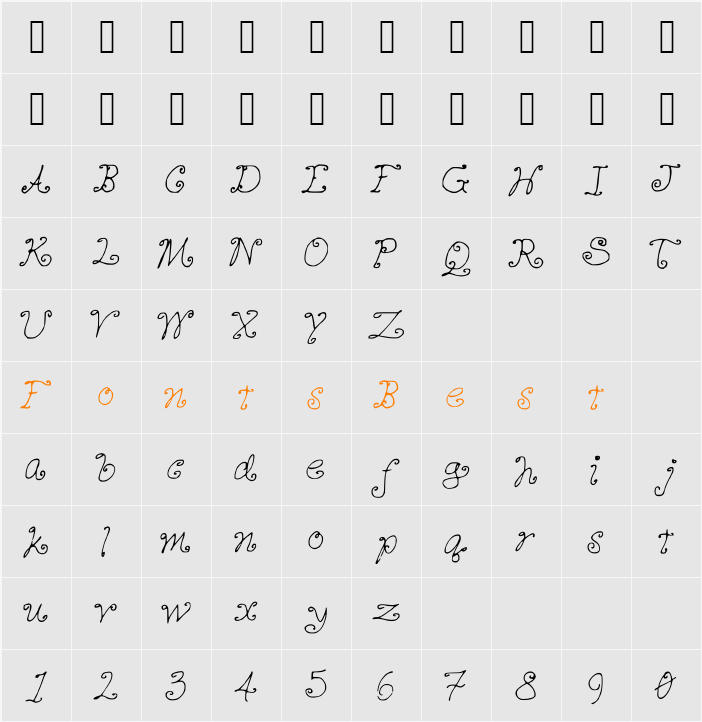 CutieQueues Character Map