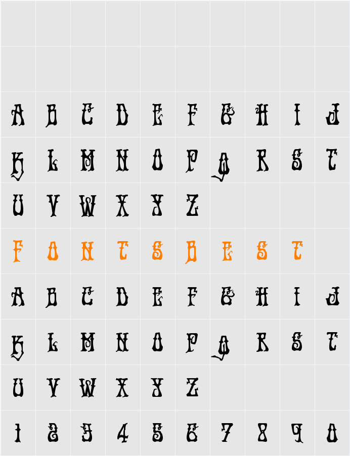 Instant Zen Bold Character Map