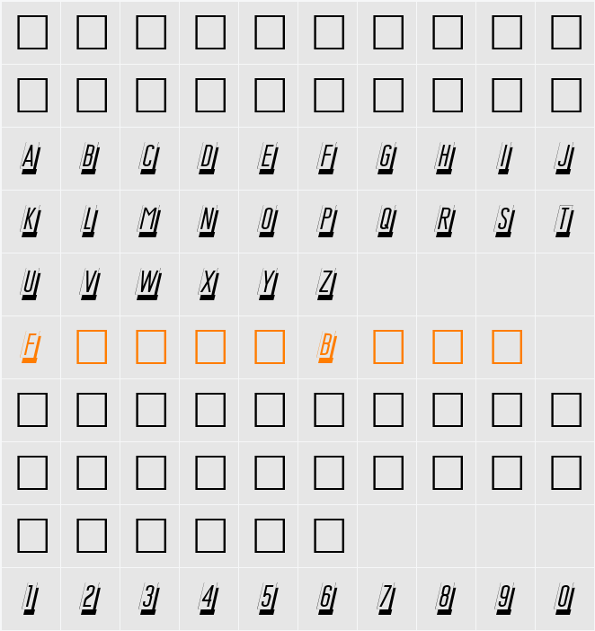 DG_MasterCard Character Map