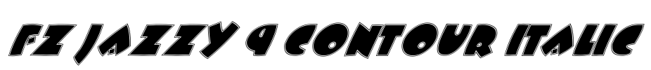 FZ JAZZY 9 CONTOUR ITALIC Font Image