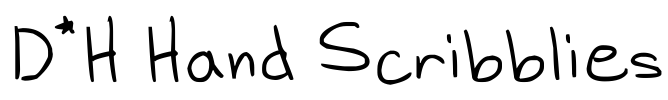 D*H Hand Scribblies Font Image