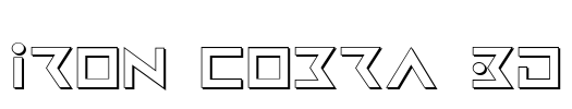 Iron Cobra 3D Font Image