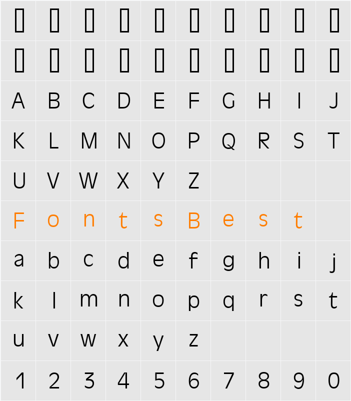 Antigoni Light Character Map