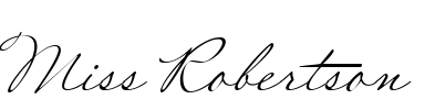 Miss Robertson Font Image