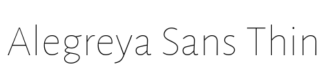 Alegreya Sans Thin Font Image