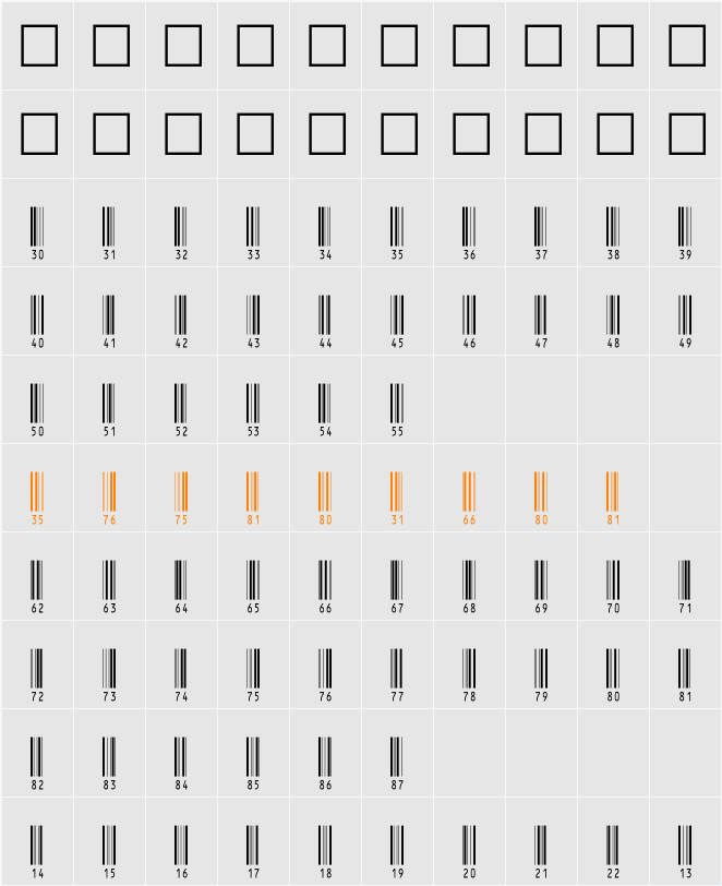 IntHrP48DmTt Character Map