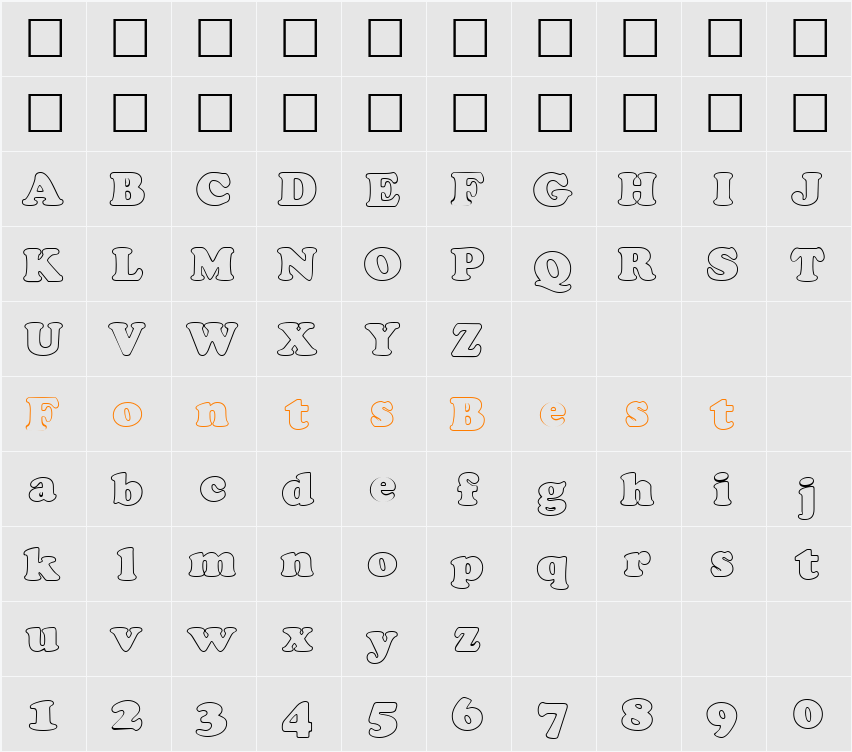 CookieHollow Character Map