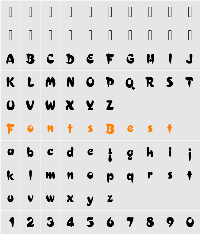 CroissantD Character Map