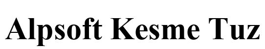 Alpsoft Kesme Tuz Font Image