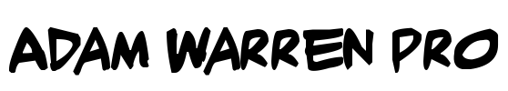 Adam Warren pro Font Image