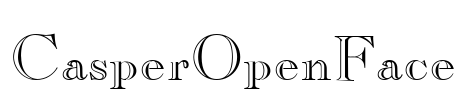 CasperOpenFace Font Image