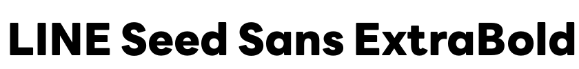 LINE Seed Sans ExtraBold Font Image