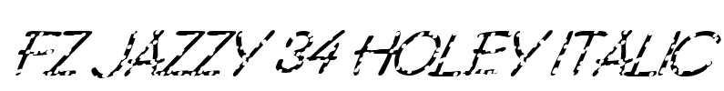 FZ JAZZY 34 HOLEY ITALIC Font Image