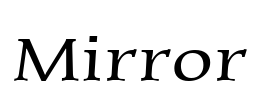 Mirror Font Image