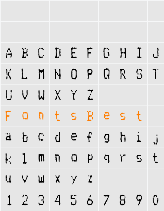 MatrixDot Character Map