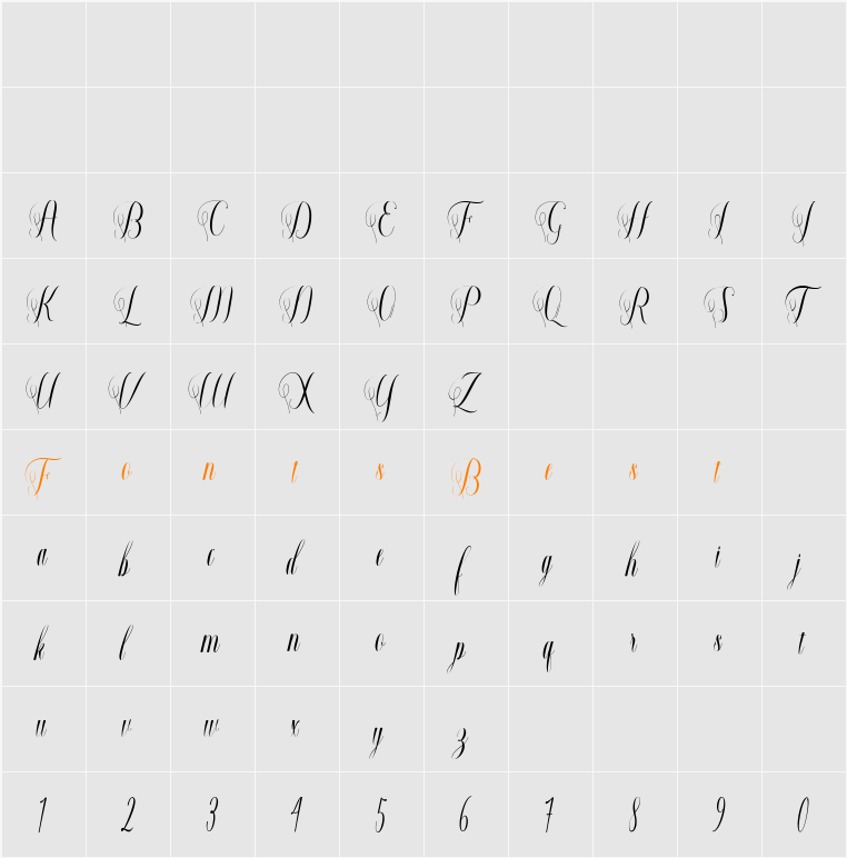 Lucky Start Character Map