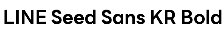 LINE Seed Sans KR Bold