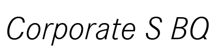 Corporate S BQ Font Image