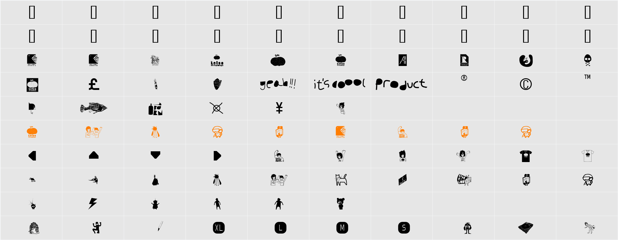 AI kelso D Character Map