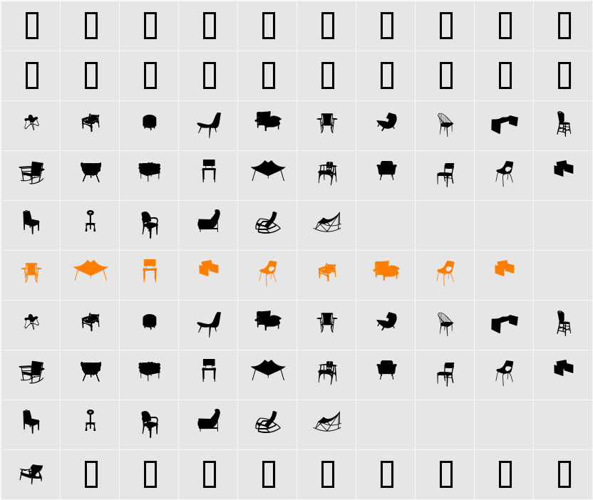 CadeirasPC Character Map