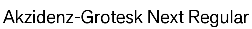 Akzidenz-Grotesk Next Regular Font Image