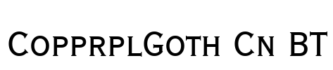 CopprplGoth Cn BT Font Image