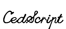 CedScript Font Image