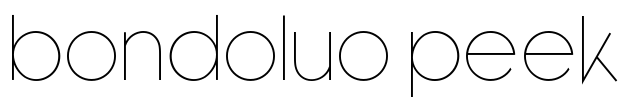 Bondoluo Peek Font Image