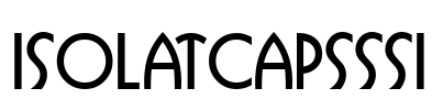 IsolatCapsSSi Font Image