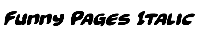 Funny Pages Italic Font Image