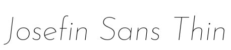 Josefin Sans Thin Font Image