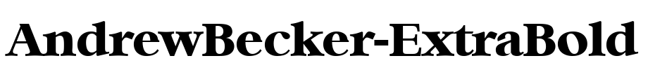 AndrewBecker-ExtraBold Font Image