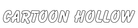 Cartoon Hollow Font Image