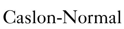 Caslon-Normal Font Image