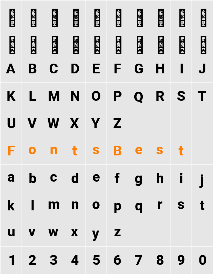 Heebo ExtraBold Character Map