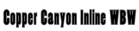 Copper Canyon Inline WBW Font Image