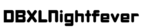 DBXLNightfever Font Image