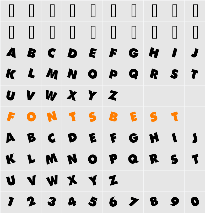 DEVO Character Map