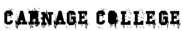 Carnage College Font Image